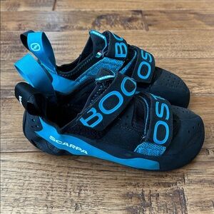 Scarpa Boostic Rock Climbing Shoes Black Azure Size 37 / US 6 New